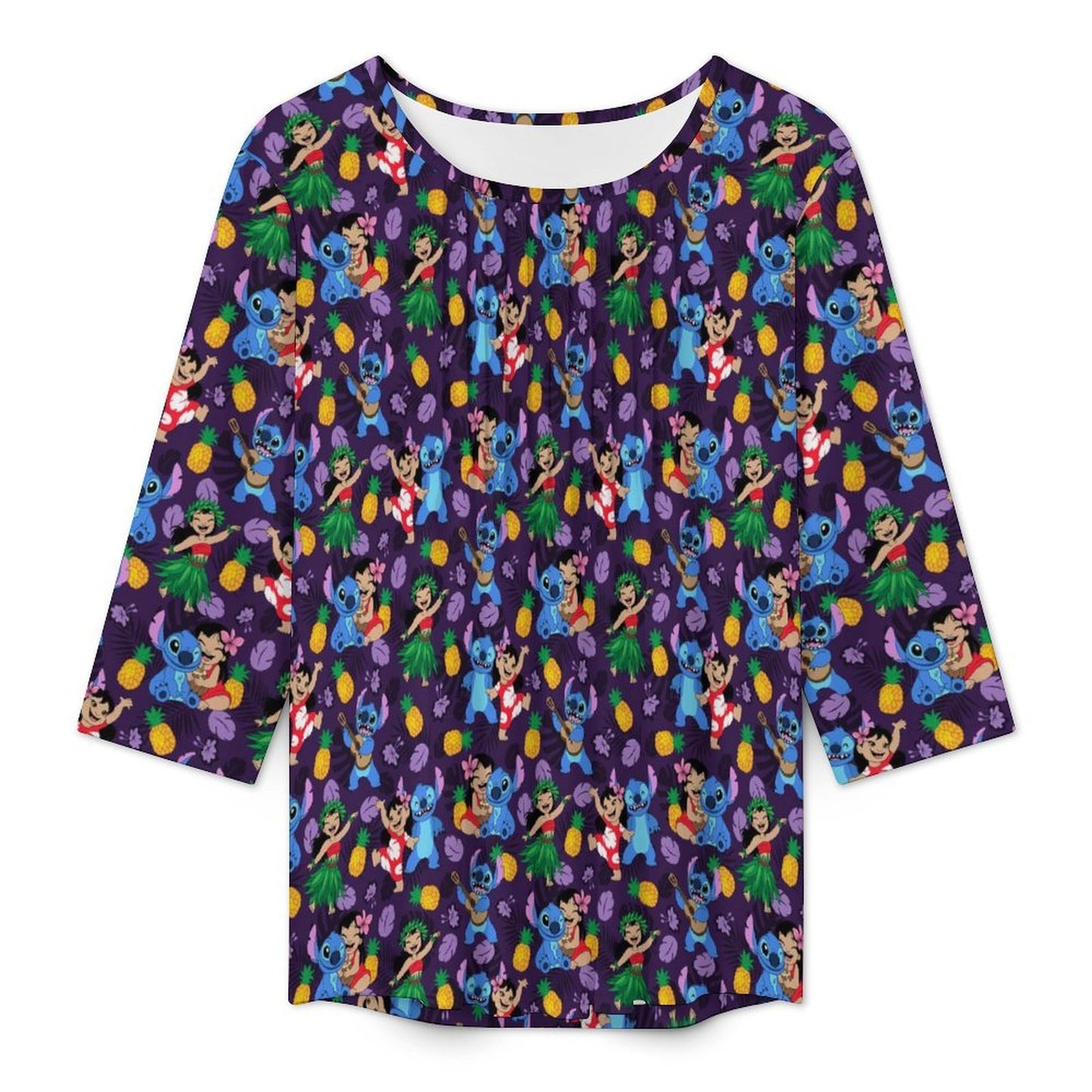 Island Friends Women's 3/4 Sleeve Pleated Tunic Top - Ambrie