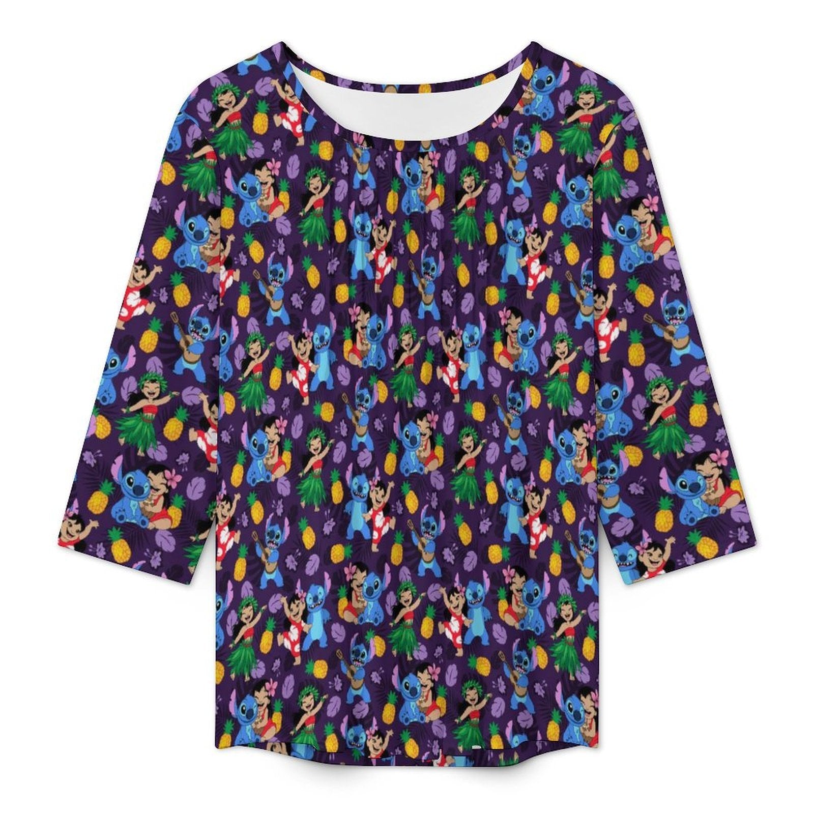 Island Friends Women's 3/4 Sleeve Pleated Tunic Top - Ambrie