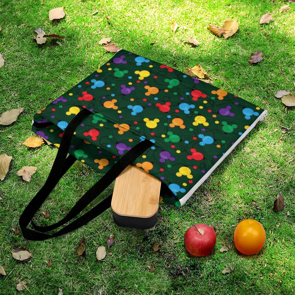 Christmas Lights Zipper Picnic Mat