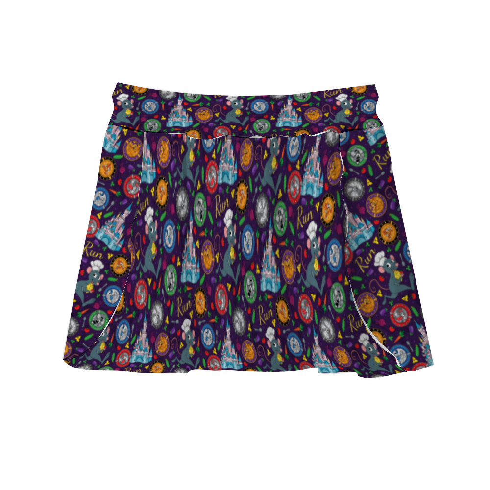 Ratatouille Wine And Dine Race Athletic Skirt With Built In Shorts