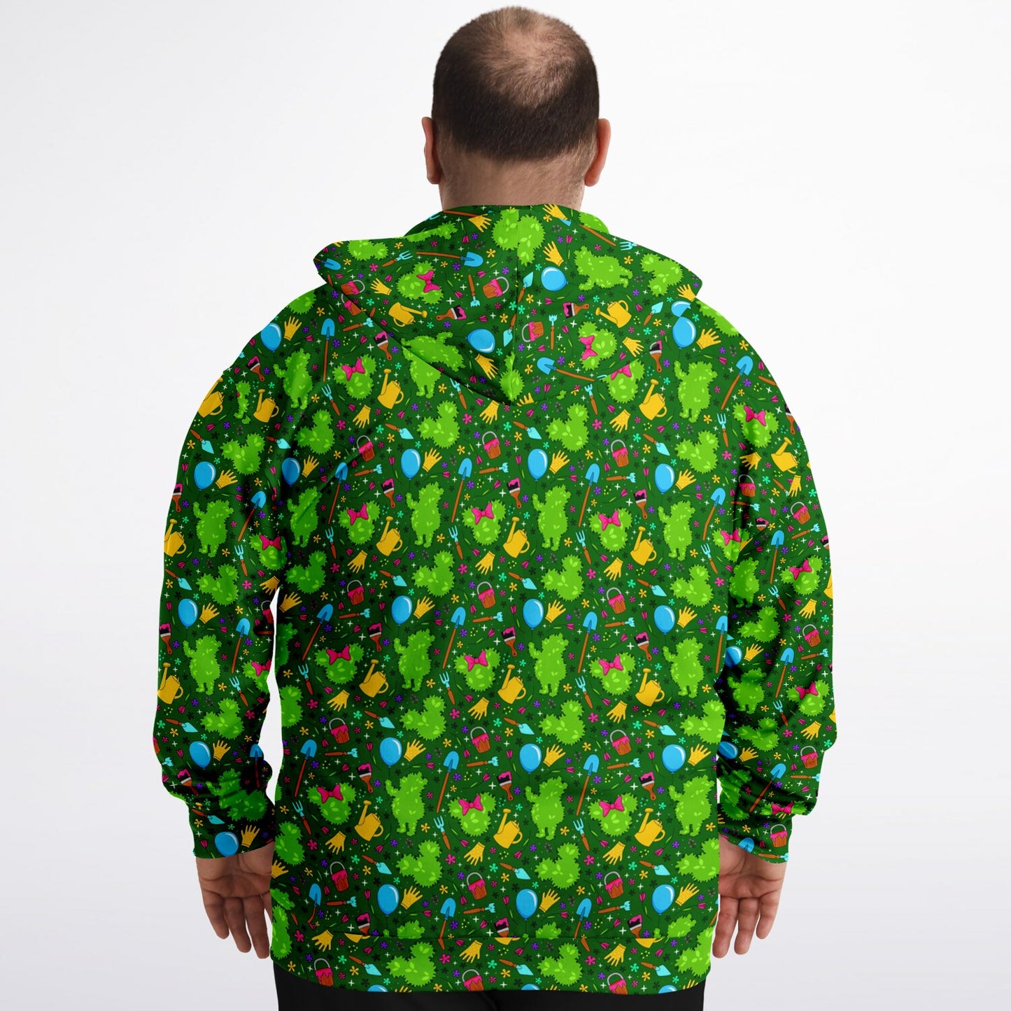 Flower And Garden Plus-size Unisex Zip Hoodie