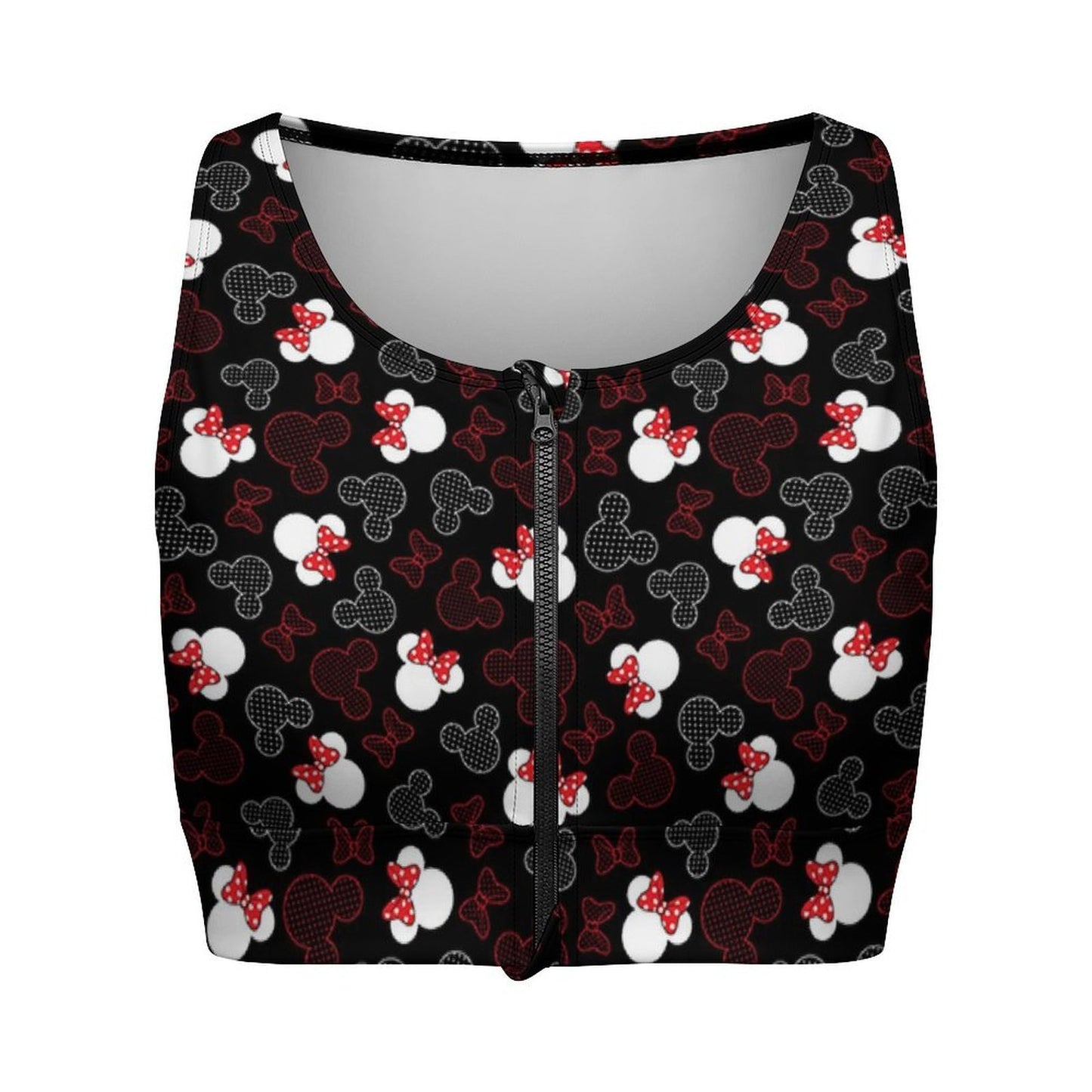 Mickey Dots Women's Yoga Zipper Vest - Ambrie