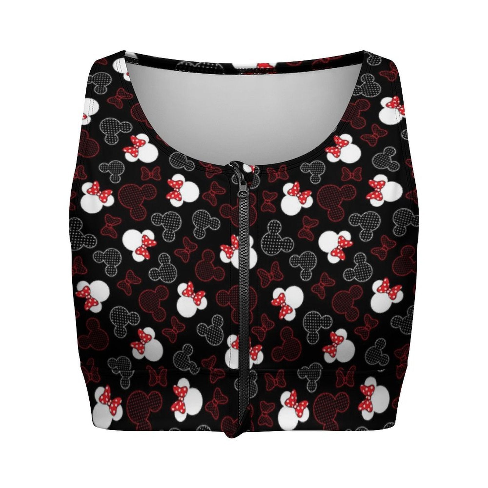 Mickey Dots Women's Yoga Zipper Vest - Ambrie