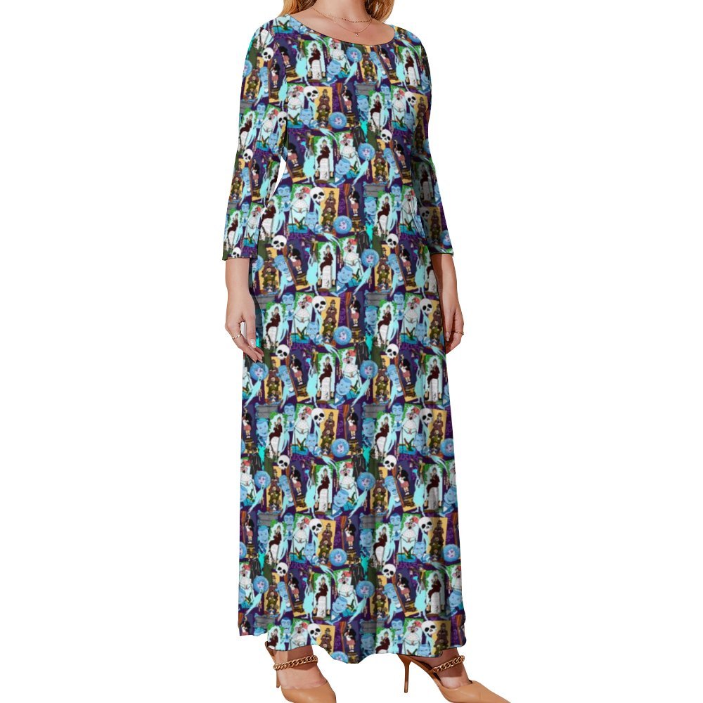 Haunted Mansion Favorites Plus Size Loose-Fit Long Sleeve Dress