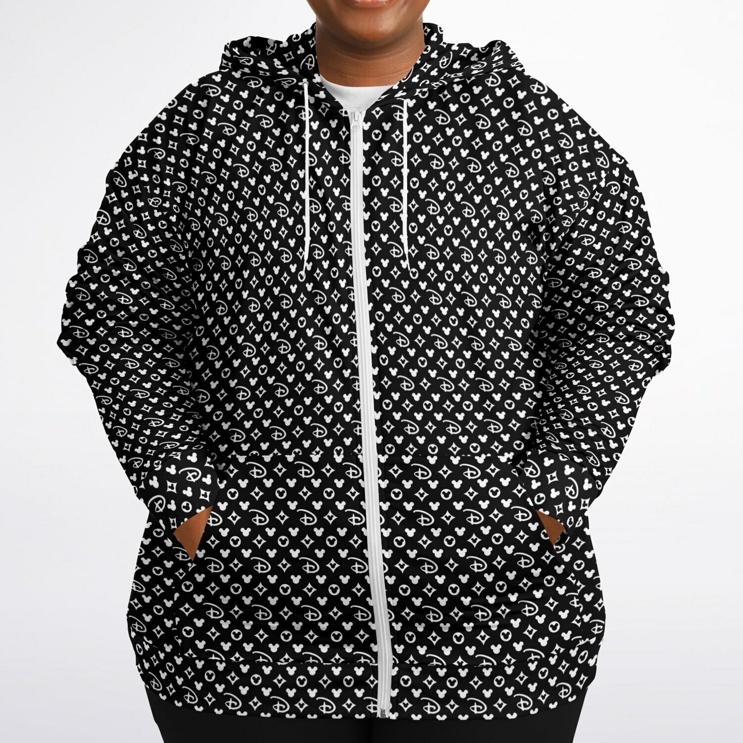 Designer Plus-size Unisex Zip Hoodie