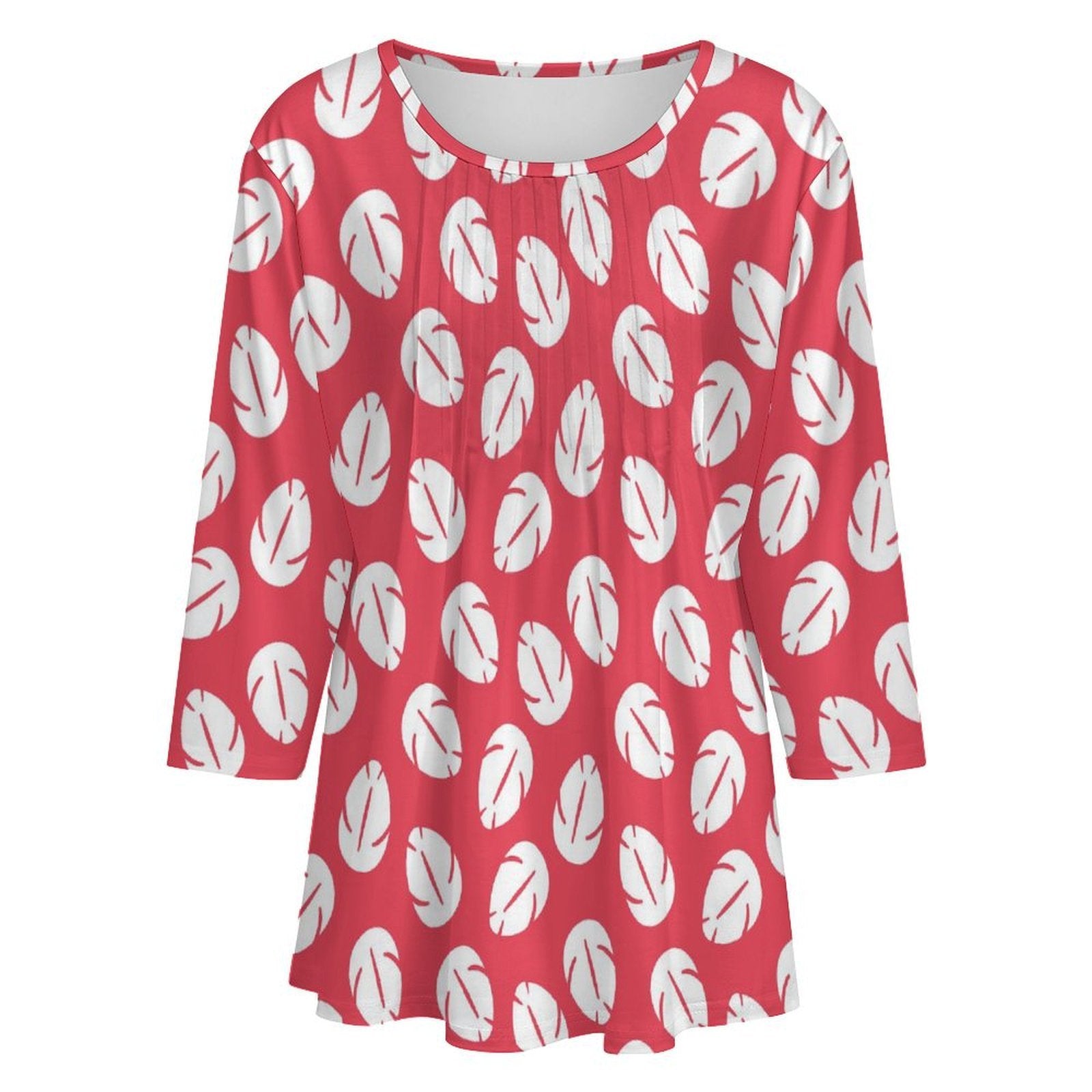 Lilo's Dress Women's 3/4 Sleeve Pleated Tunic Top - Ambrie