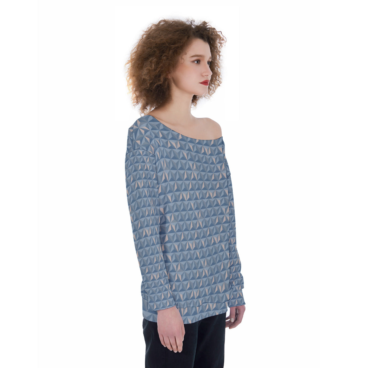 World Traveler Oversized Women's Off-Shoulder Sweatshirt