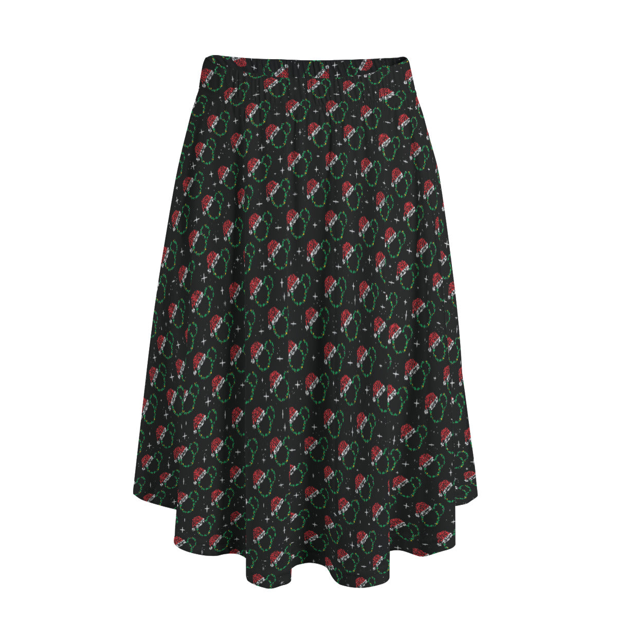Christmas Women's Long Maxi Skirt With Pockets