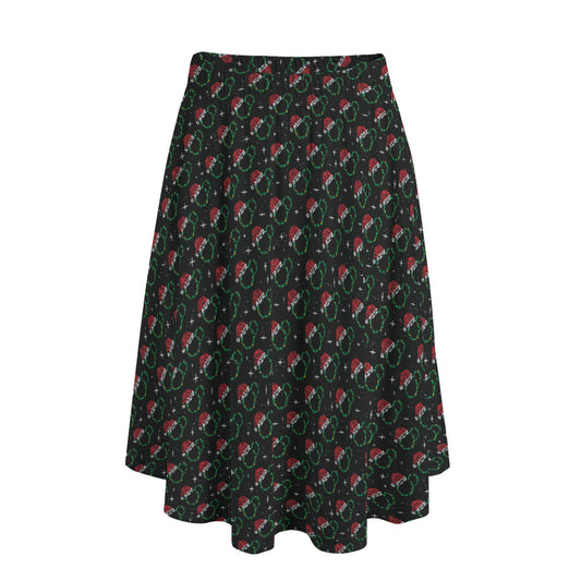 Christmas Women's Long Maxi Skirt With Pockets