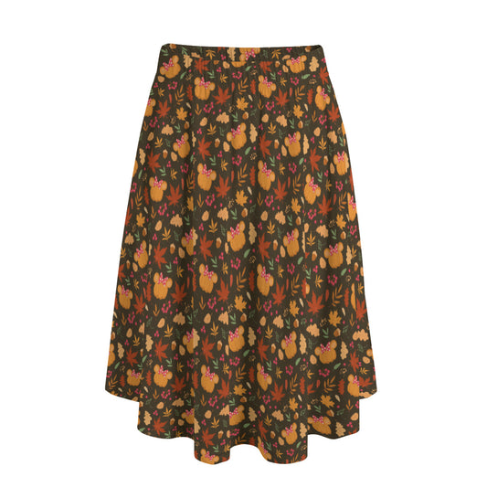 Fall Pumpkins Women's Long Maxi Skirt With Pockets