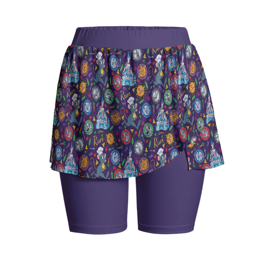 Mickey Wine And Dine Race Women's Sports Skorts