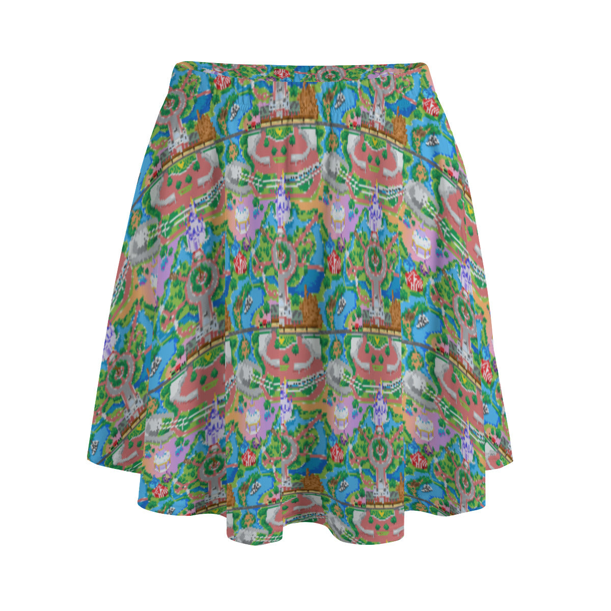 Park Map Women's Skirt With Pockets