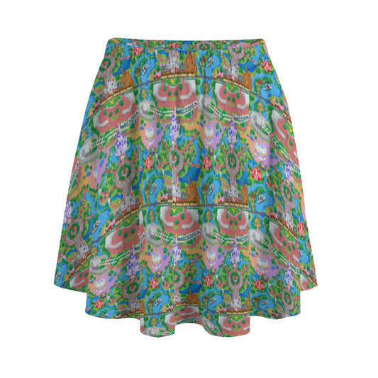 Park Map Women's Skirt With Pockets