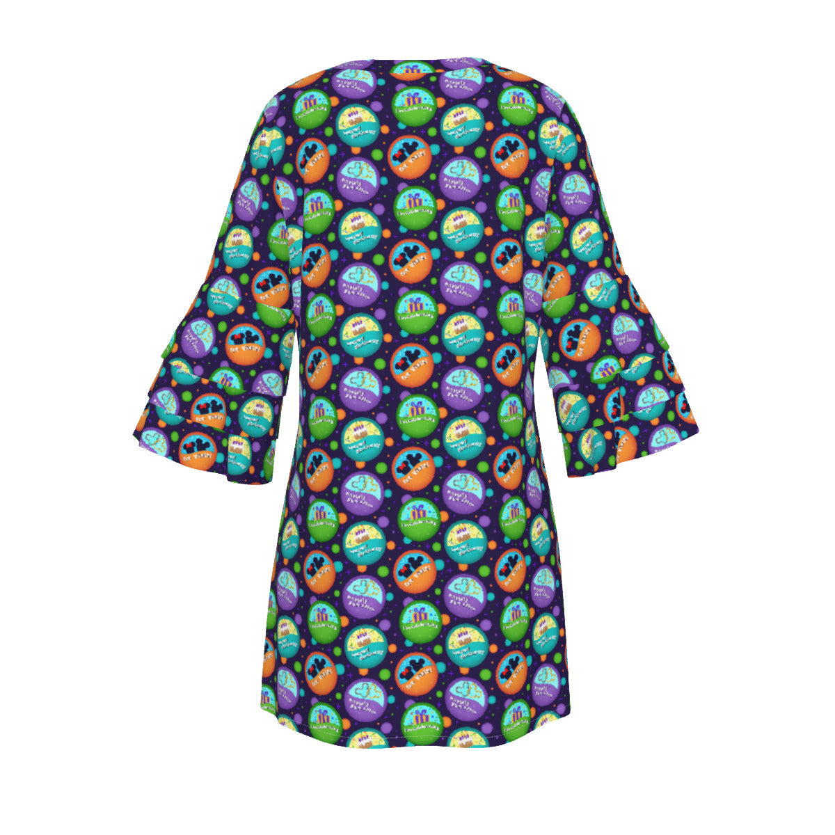 Button Collector Women's Stacked Ruffle Sleeve Dress