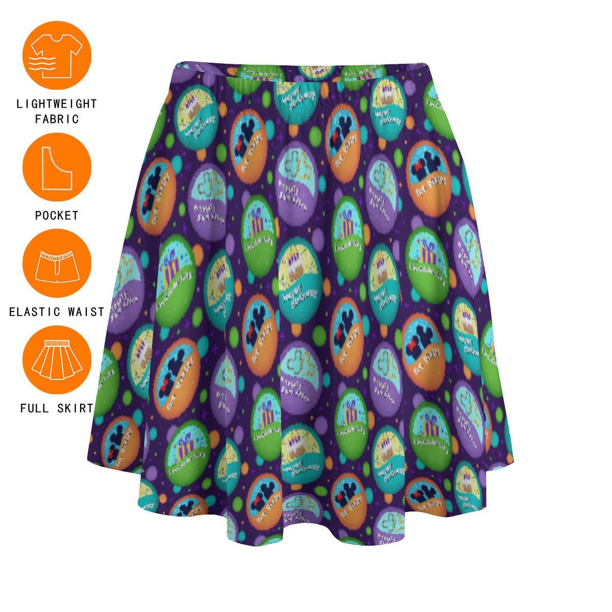 Button Collector Women's Skirt With Pockets
