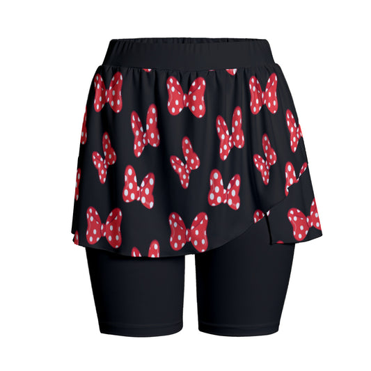 Polka Dot Bows Women's Sports Skorts