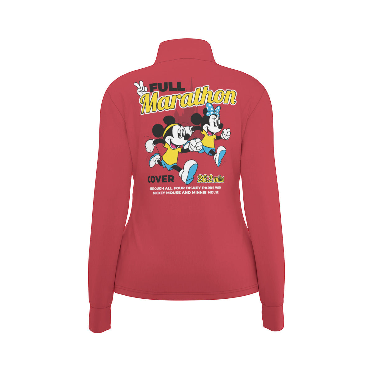 Mickey And Minnie Marathon Women's Athletic Long Sleeve Thumbhole Jacket