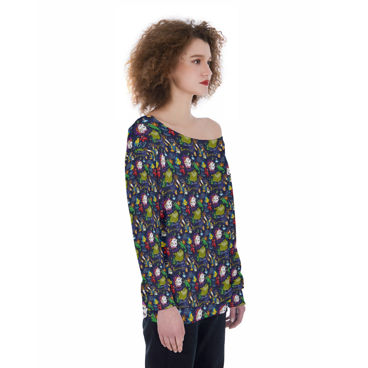 Sidekicks Oversized Women's Off-Shoulder Sweatshirt