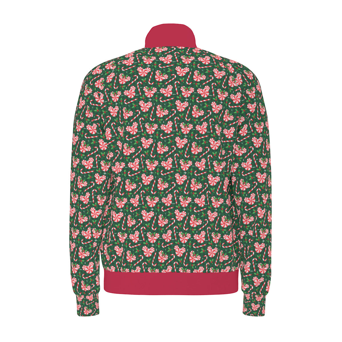 Christmas Peppermint Unisex Stand Collar Jacket