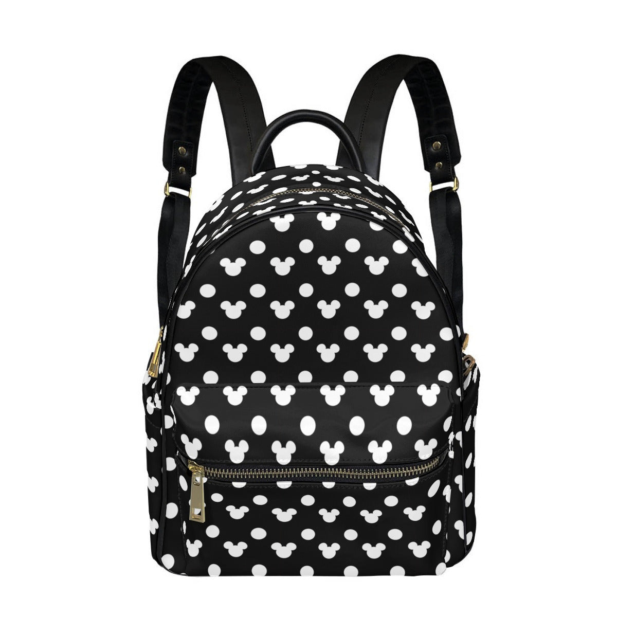 Black With White Mickey Polka Dots Mini Backpack