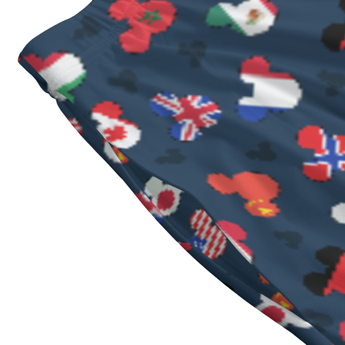 Mickey Flags Women's Skirt With Pockets