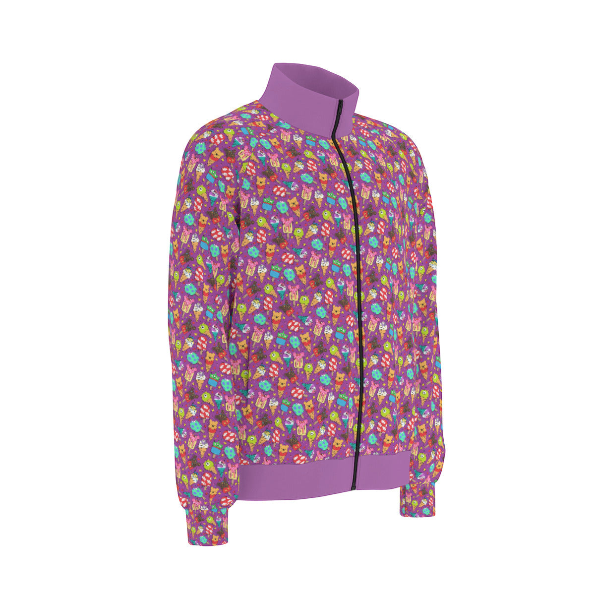 Ice Cream Unisex Stand Collar Jacket