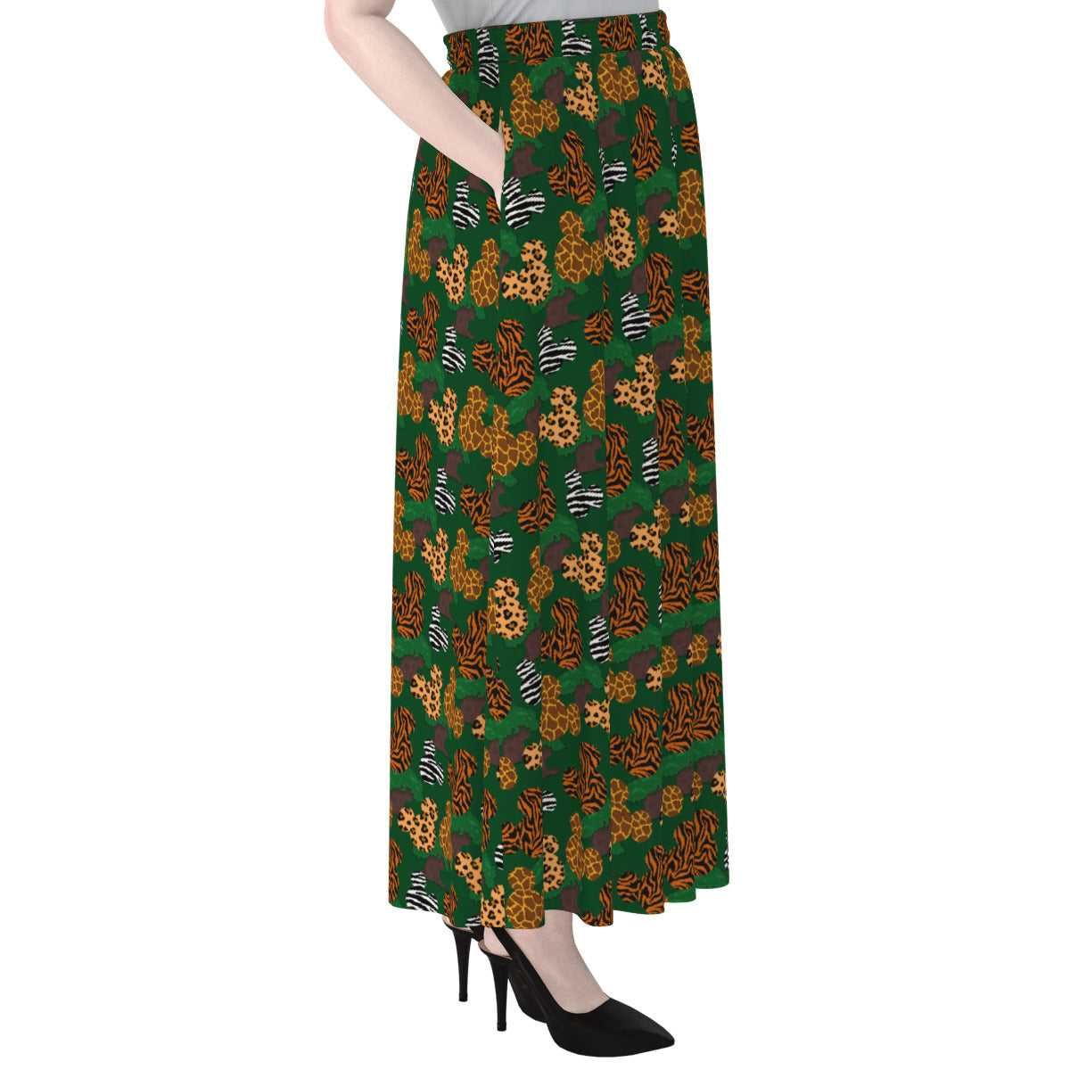 Animal Prints Women's Maxi Chiffon Skirt