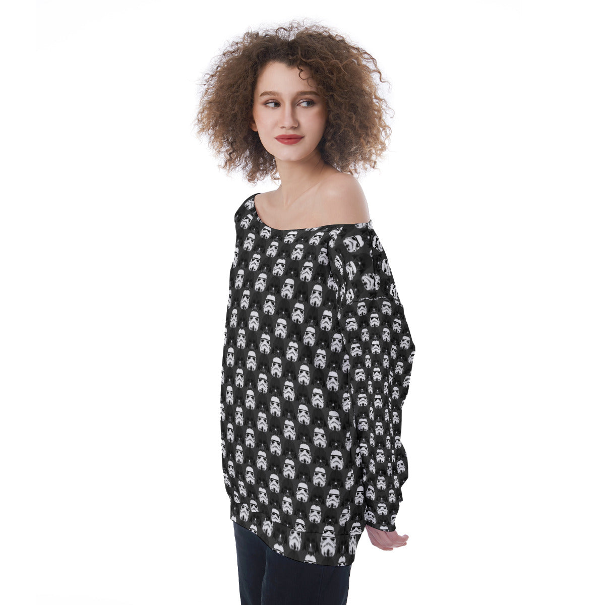 Star Wars Dark Side Oversized Women's Off-Shoulder Sweatshirt
