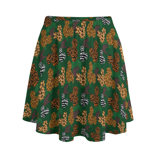 Animal Prints Women's Skirt With Pockets