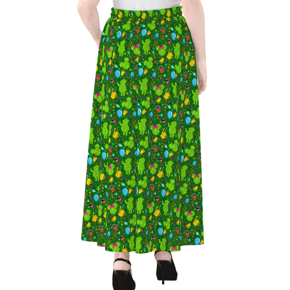 Flower And Garden Women's Maxi Chiffon Skirt
