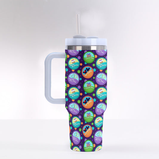 Button Collector 40 oz Tumbler With Handle