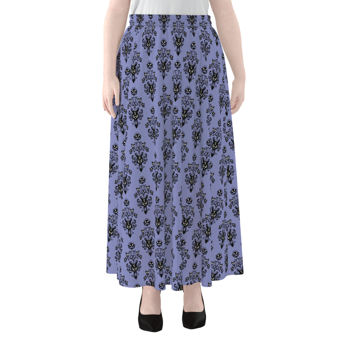 Haunted Mansion Wallpaper Women's Maxi Chiffon Skirt
