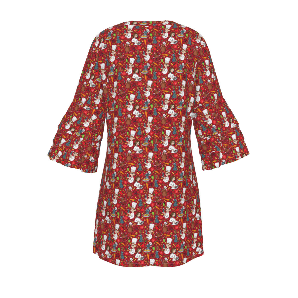 Ratatouille Women's Stacked Ruffle Sleeve Dress