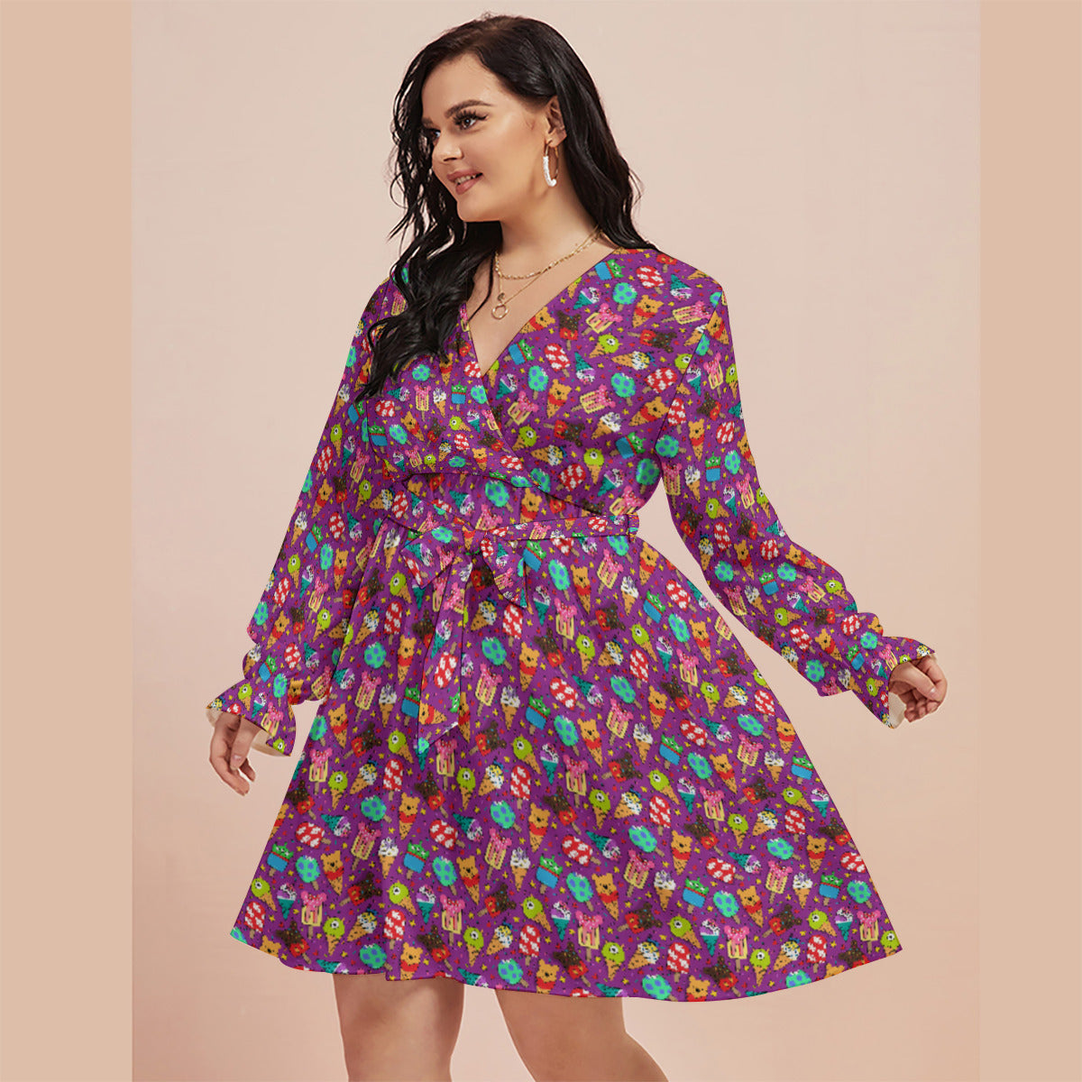 ice cream dress womens Ice Cream Cones Womens Summer Dress Casual Swing Short Sleeve Sundresses Beach A-Line Shift Dress with Pockets at Amazon Women's Clothing store