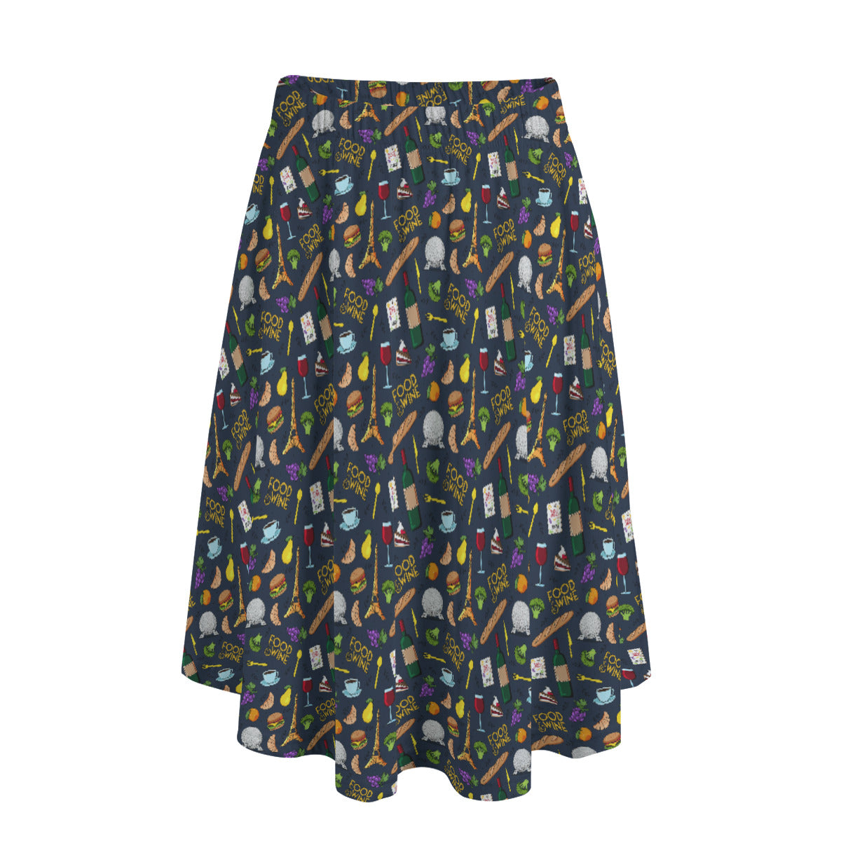 Food & Wine Women's Long Maxi Skirt With Pockets