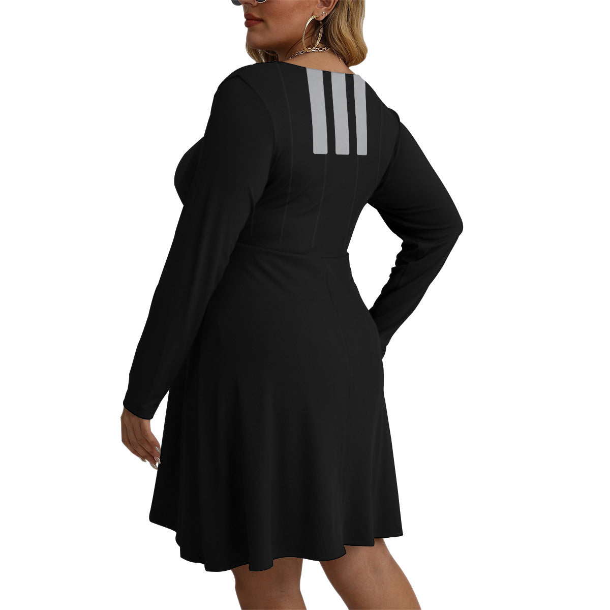 Star Wars Darth Vader Plus Size Women's V-neck Long Sleeve Dress