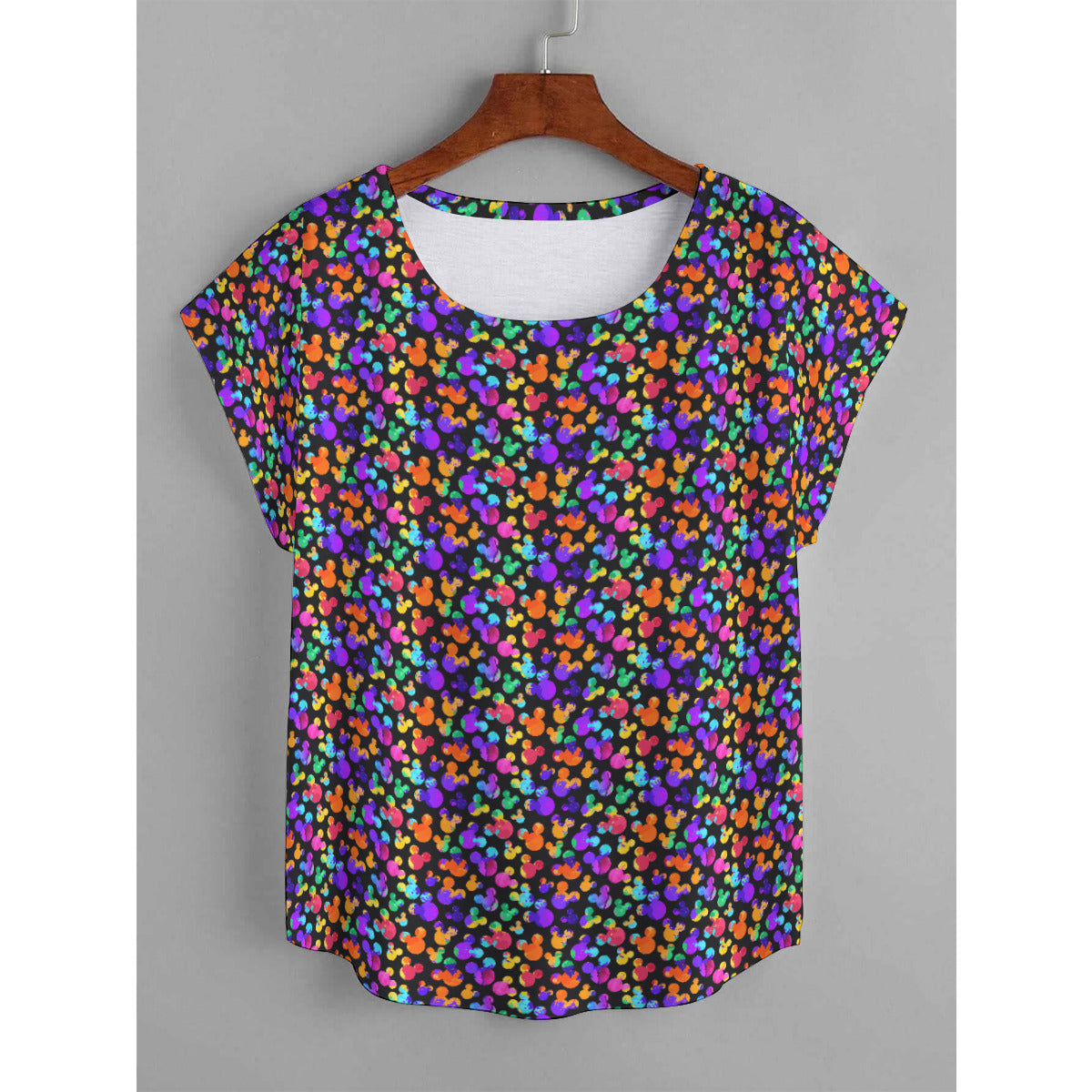 Watercolor Plus Size Women's Curved Hem T-shirt