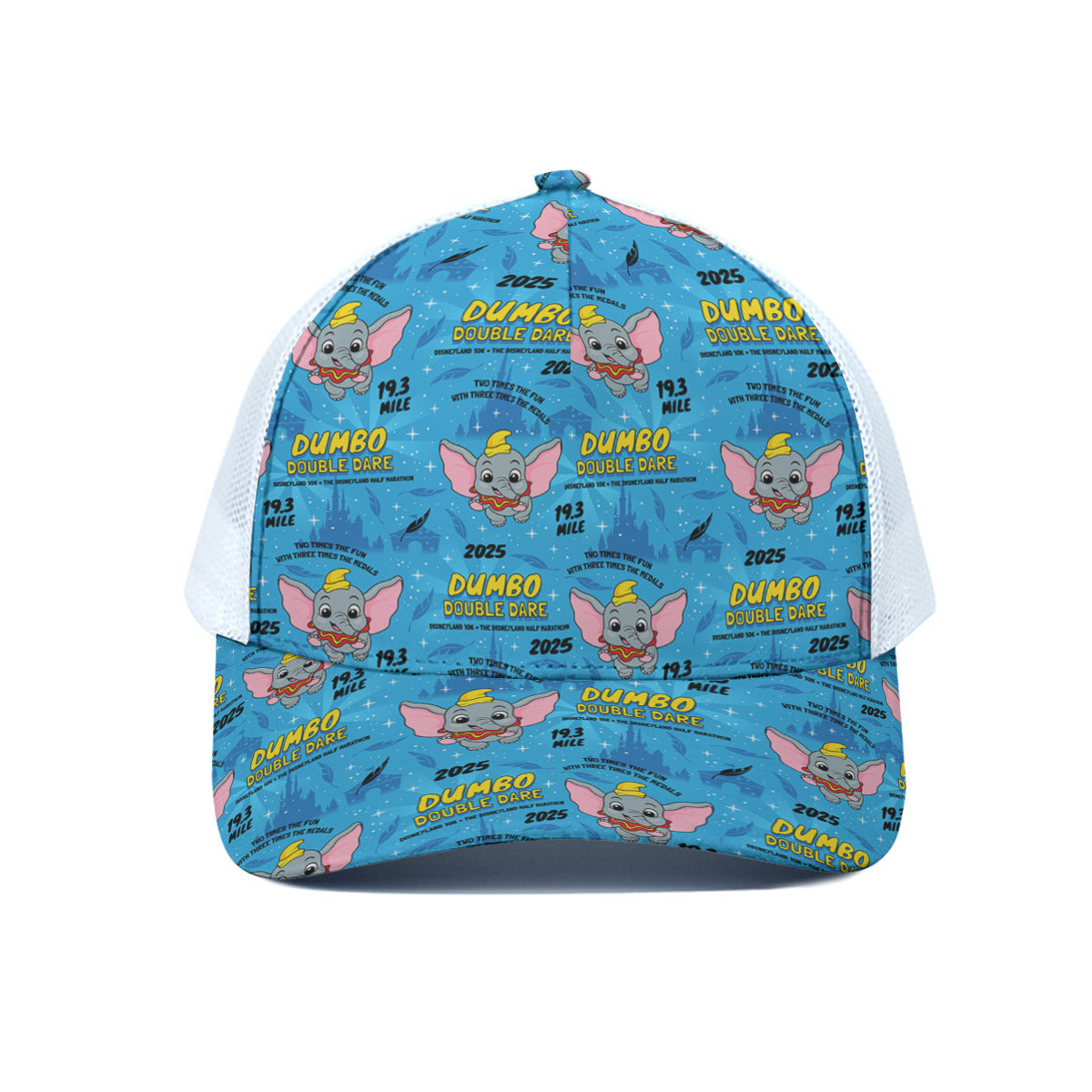 Disneyland Dumbo Double Dare Unisex Trucker Hat With White Half Mesh