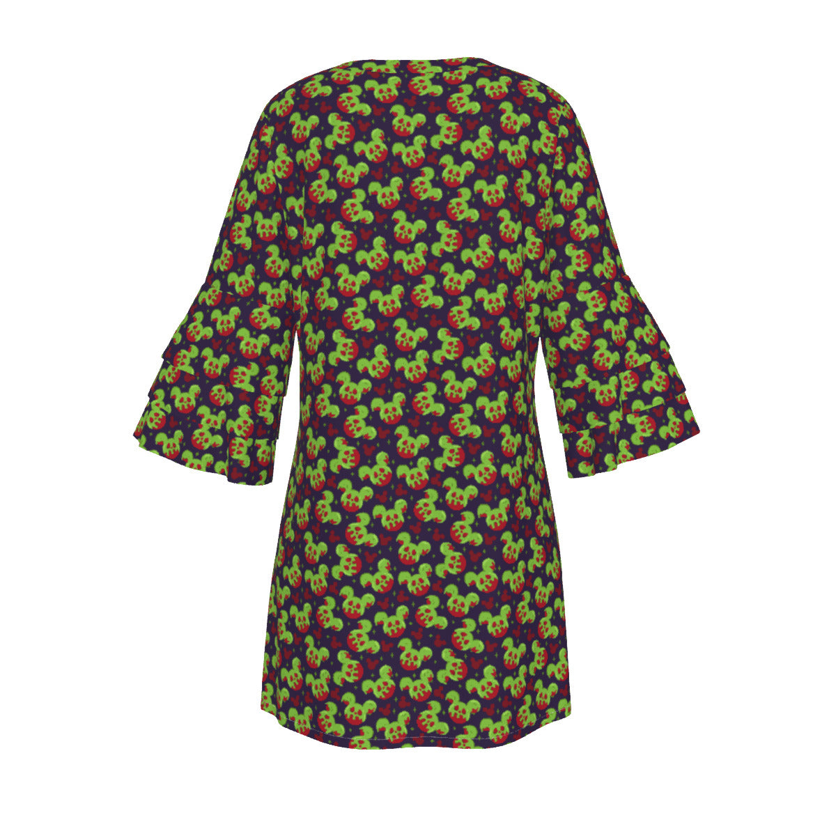 Magical Evil Apple Women's Stacked Ruffle Sleeve Dress