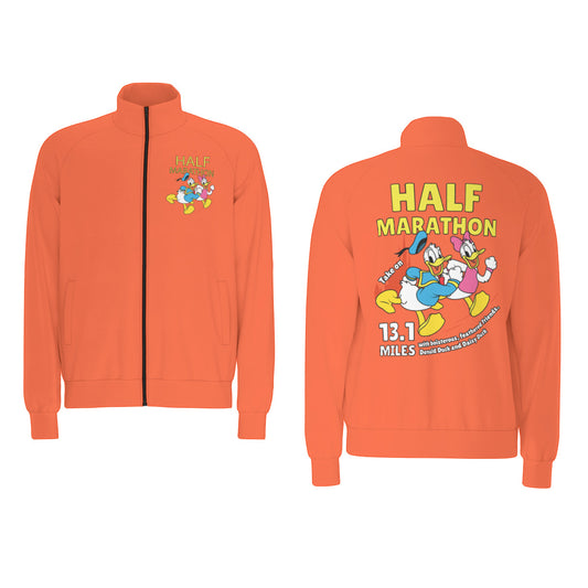 Donald And Daisy Half Marathon Unisex Stand Collar Jacket