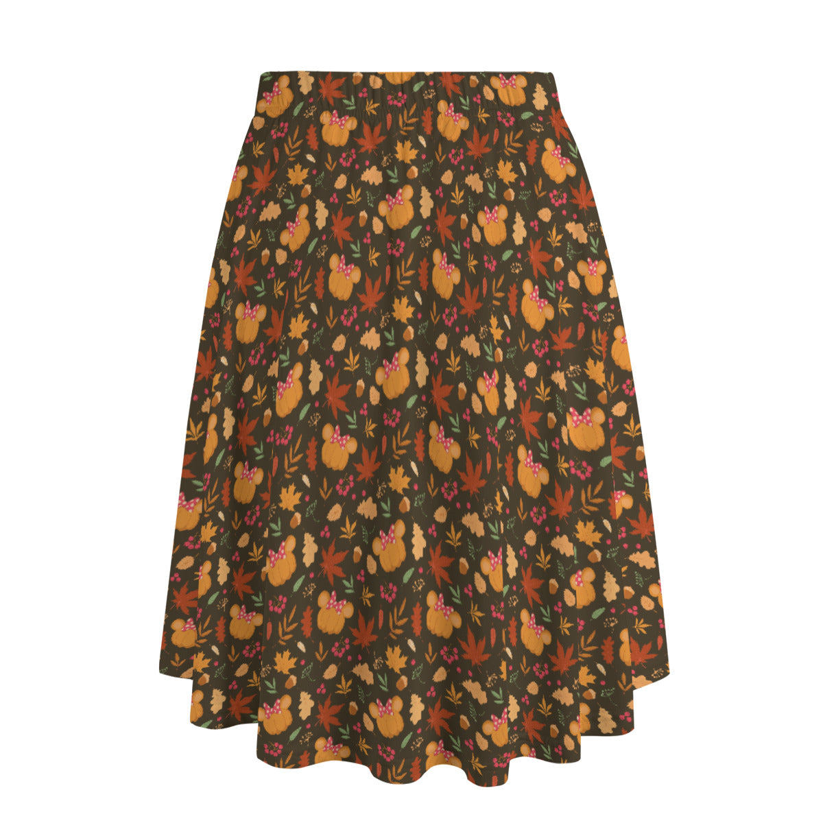 Fall Pumpkins Women's Long Maxi Skirt With Pockets