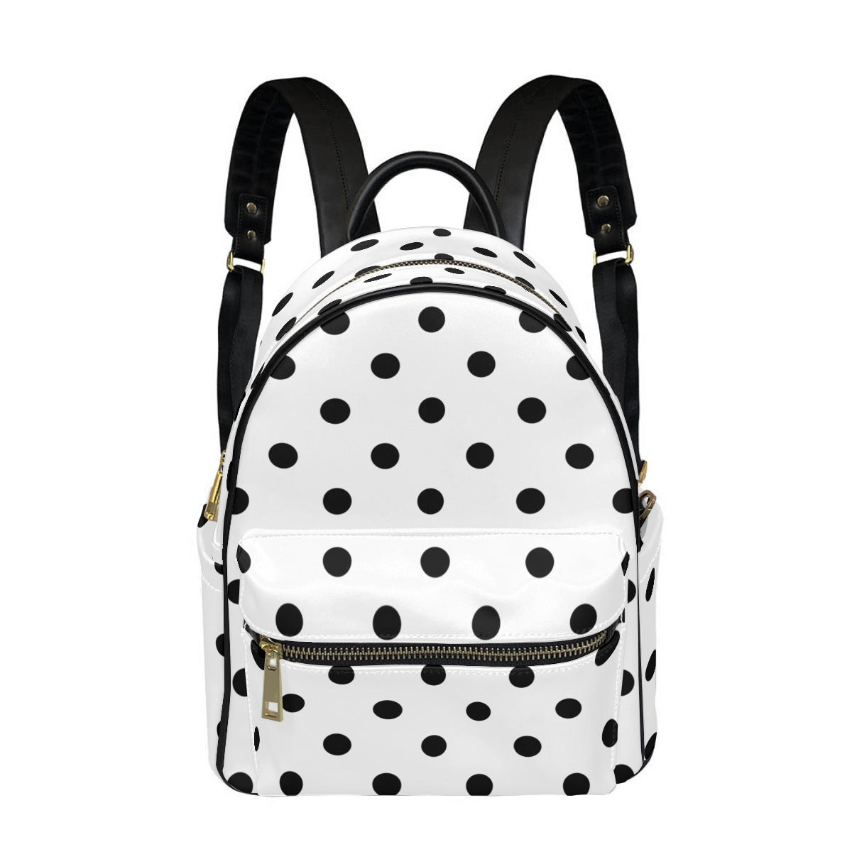 White With Black Polka Dots Mini Backpack