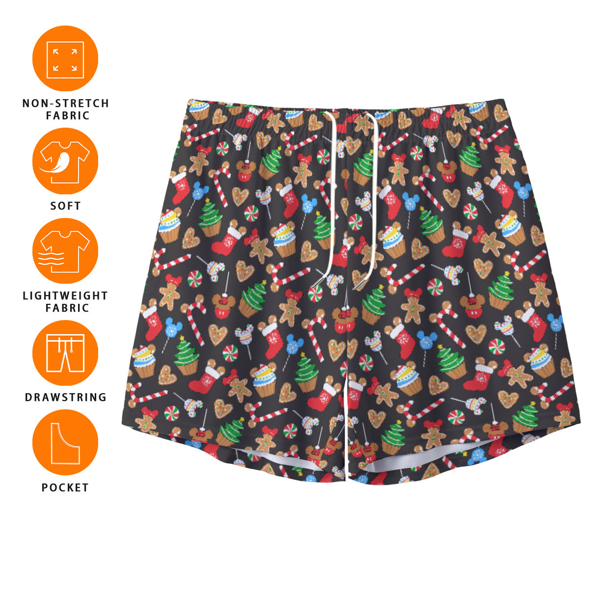 Christmas Snacks Unisex Pocket Shorts