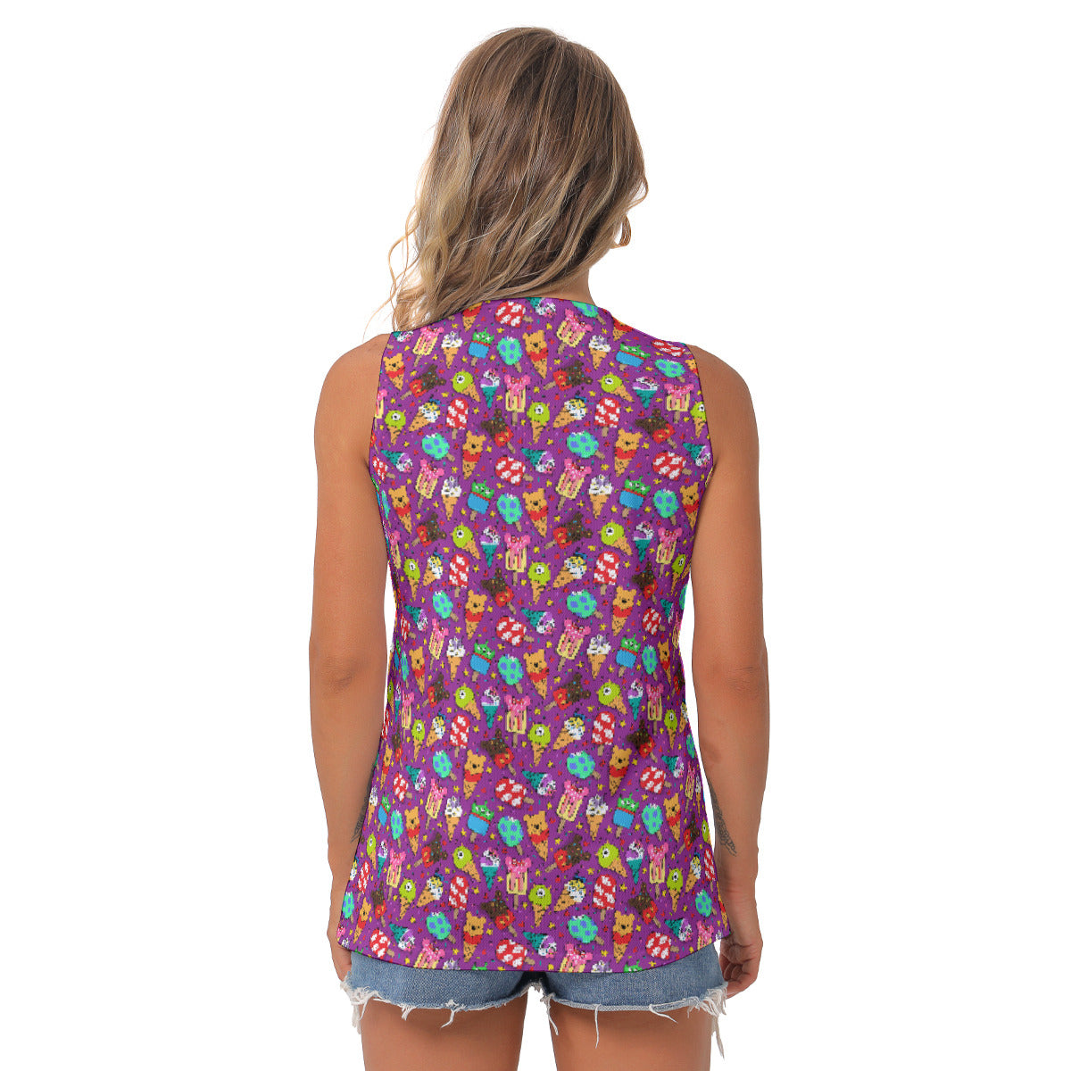 Ice Cream Women's Sleeveless V-Neck Top