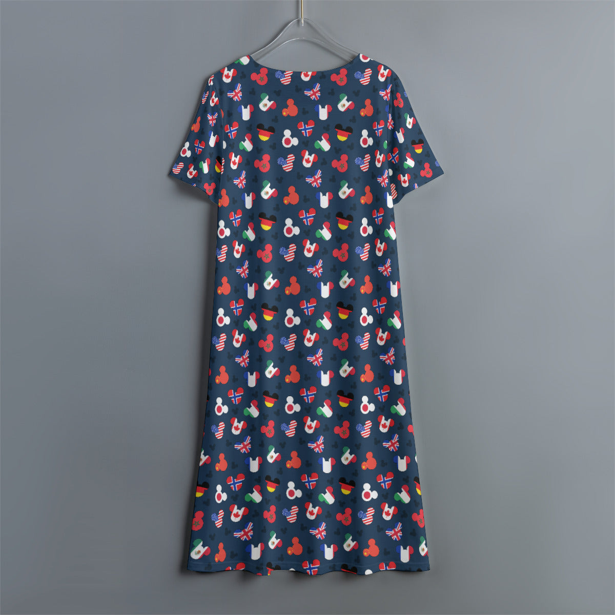 Mickey Flags Women's Swing Dress With Short Sleeve