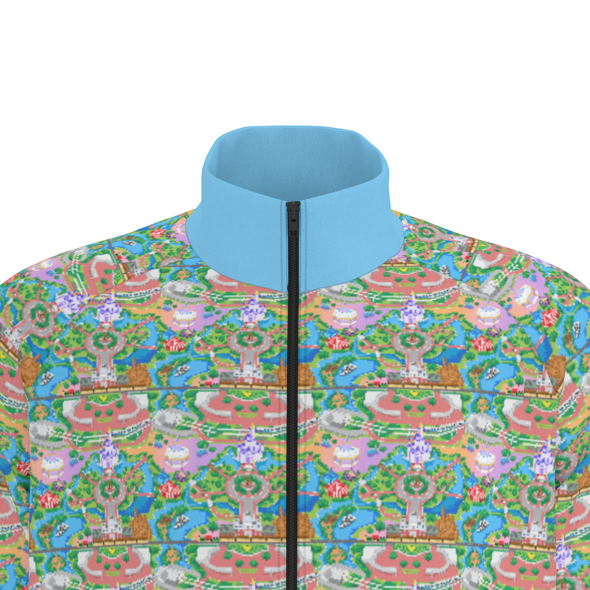Park Map Unisex Stand Collar Jacket
