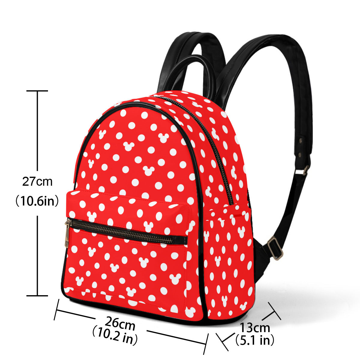 Red With White Mickey Polka Dots Mini Backpack