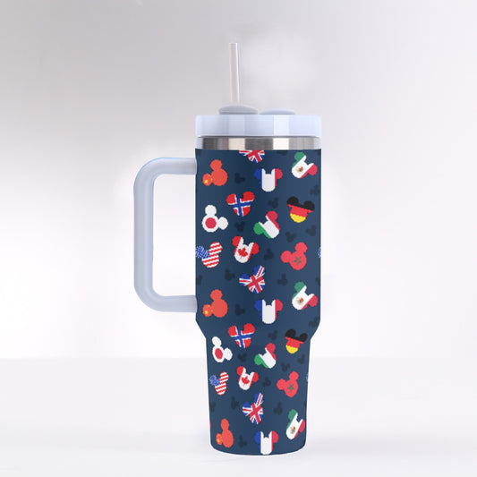 Mickey Flags 40 oz Tumbler With Handle