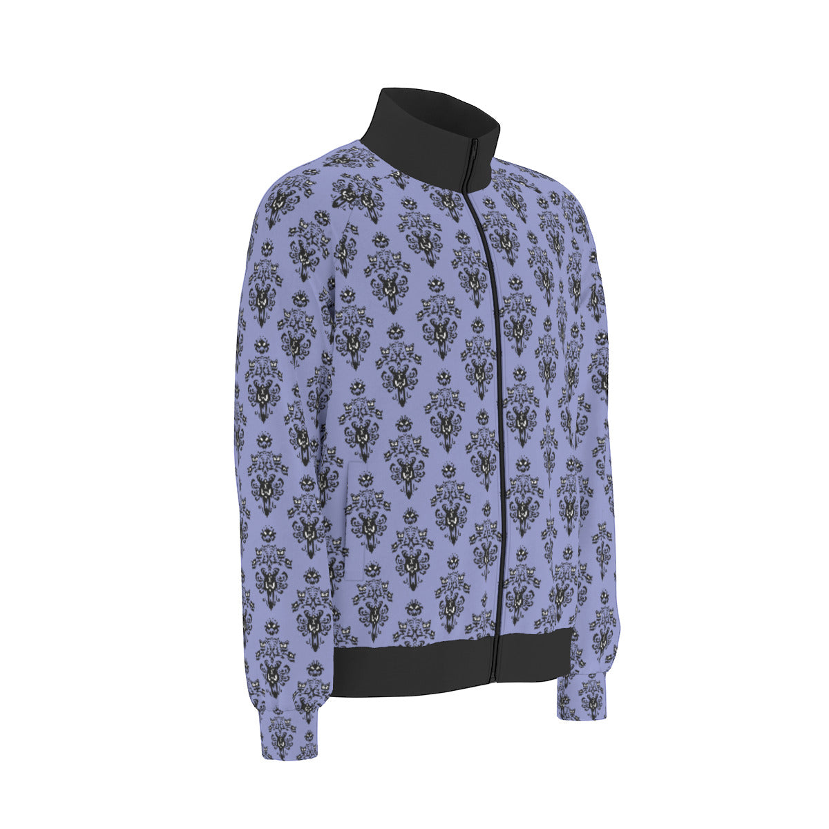 Haunted Mansion Wallpaper Unisex Stand Collar Jacket