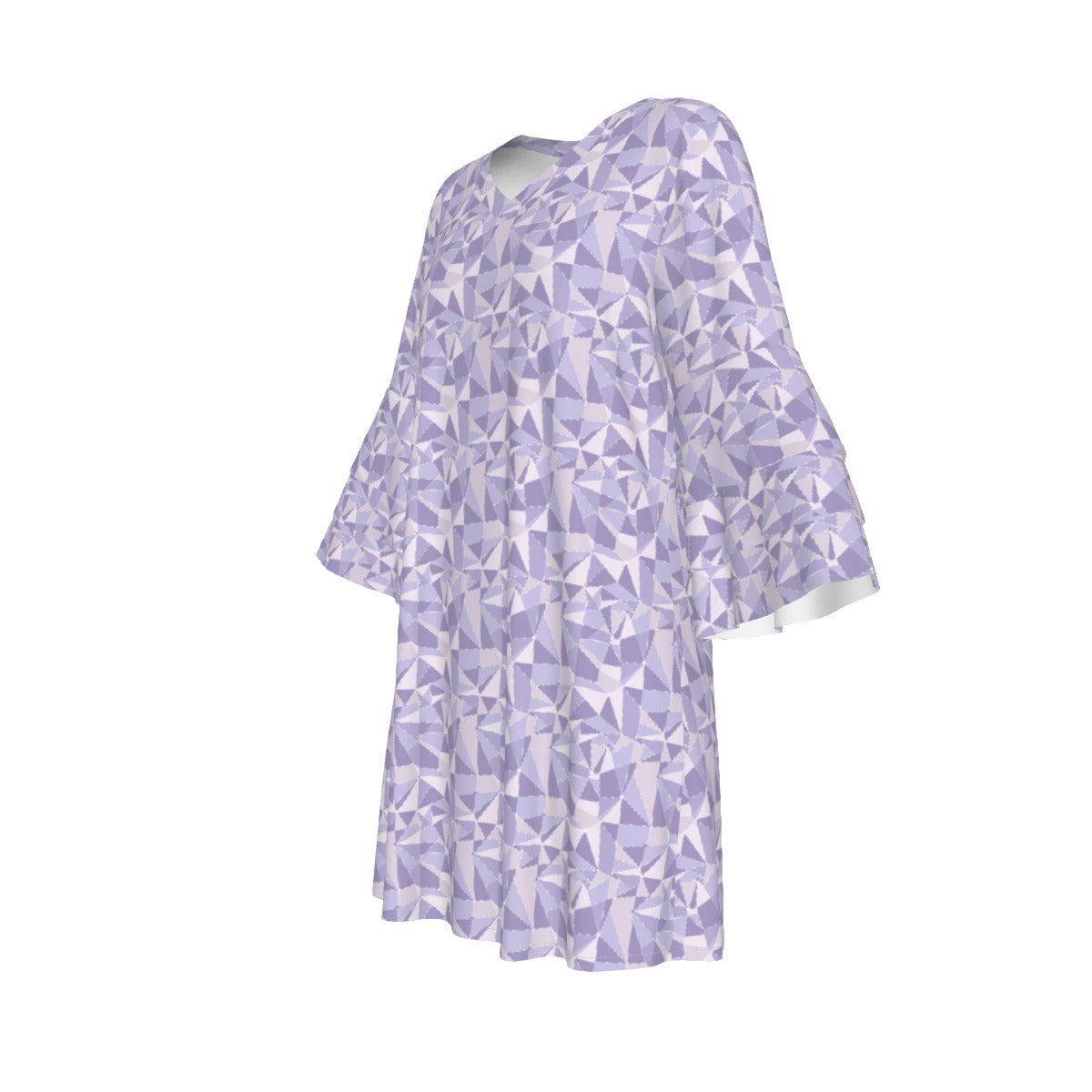 Purple Wall Women's Stacked Ruffle Sleeve Dress